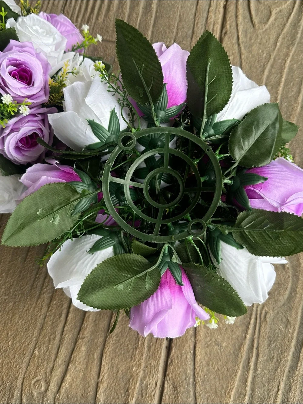Artificial Flower Taper Candle Rings Set of 2 Floral Candle Holders Farmhouse